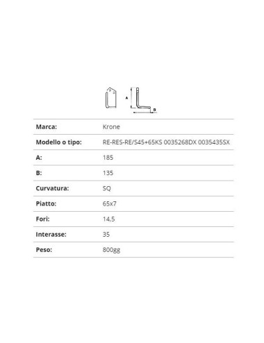 ZAPPETTA KRONE RE-RES-RE/S45+65KS 0035268DX 0035435SX
