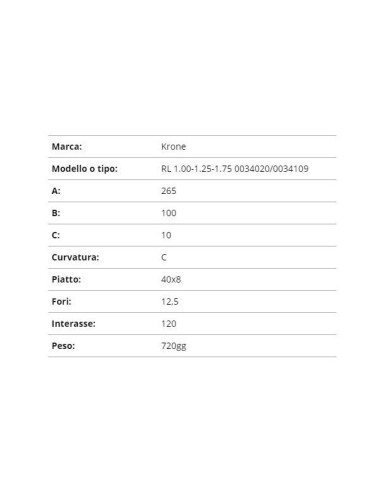 ZAPPETTA KRONE RL 1.00-1.25-1.75 0034020/0034109
