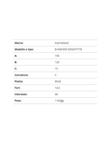 ZAPPETTA KVERNELAND B-908/909 0500077/78 (CURVA)