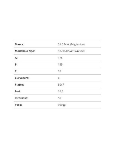 ZAPPETTA SICMA ST-SD-HS 4812425/26 (CURVA)