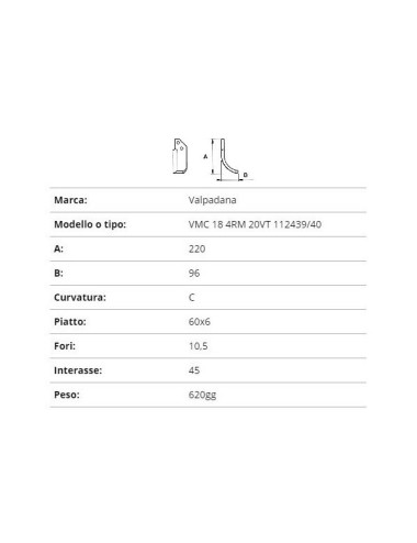 ZAPPETTA VALPADANA VMC18 4RM 20VT 112439/40