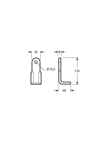COLTELLO MASCHIO TRINCIA SQUADRO 45X8