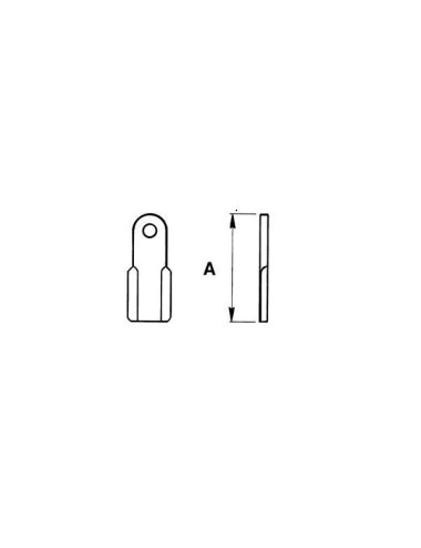 COLTELLO BECCHIO TRINCIA DRITTO 40X15