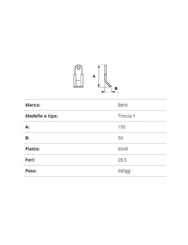 COLTELLO BERTI TRINCIA Y 60X8/190