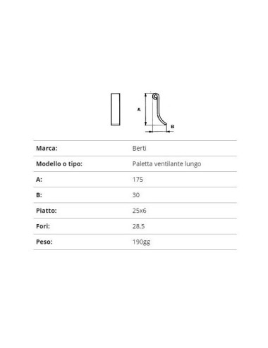 COLTELLO BERTI PALETTA VENTILANTE LUNGO