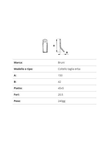 COLTELLO BRUNI TAGLIAERBA EX92
