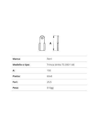 COLTELLO FERRI TRINCIA DRITTO TS