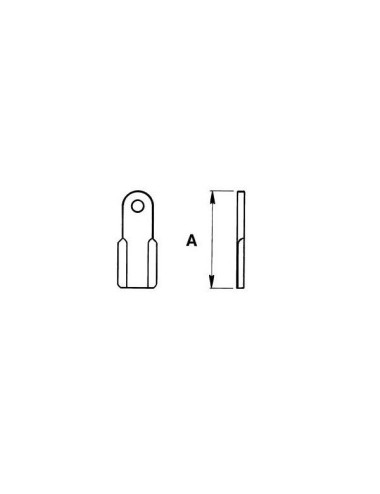 COLTELLO MASCHIO TRINCIA DRITTO 45X8