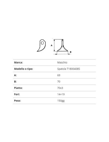 COLTELLO MASCHIO SPATOLA 70X3