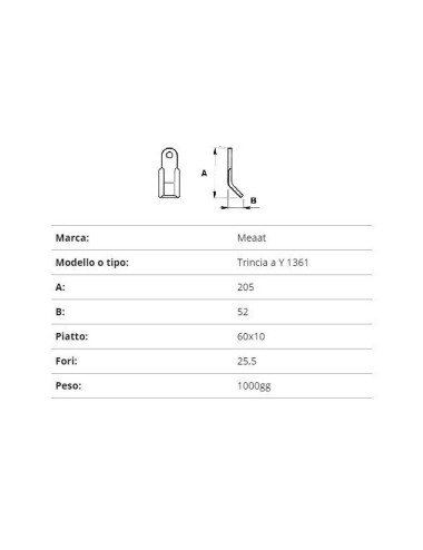 COLTELLO MEAAT TRINCIA Y 60X10