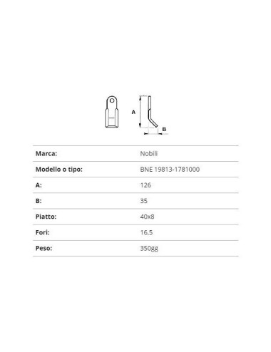 COLTELLO NOBILI BNE 40X8/128
