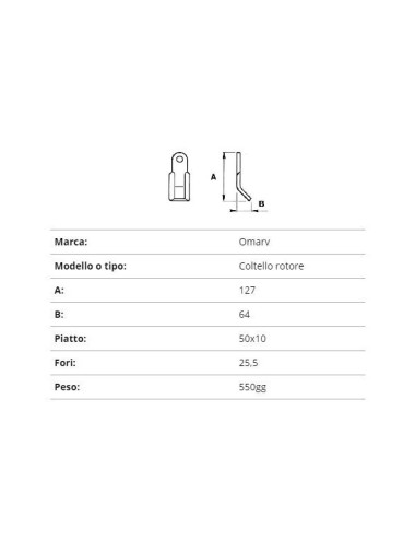COLTELLO OMARV ROTORE 50X10/127