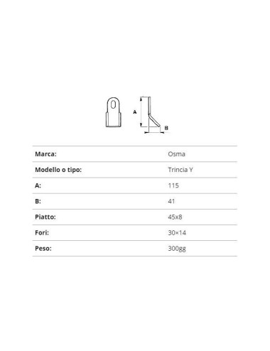 COLTELLO OSMA TRINCIAY 45X8/115
