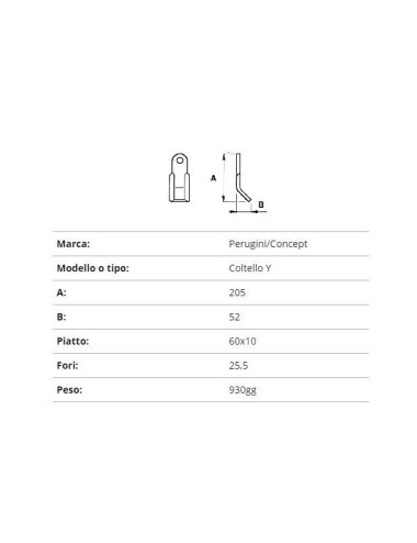 COLTELLO PERUGINI Y 60X10