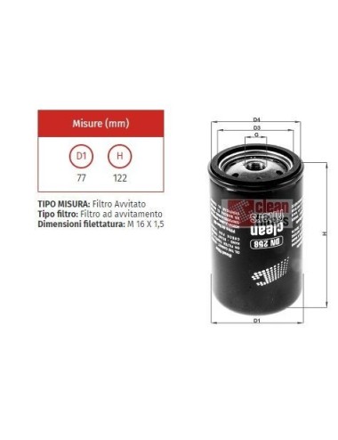FILTRO NAFTA CLEAN DN 256