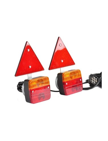 KIT IMPIANTO LUCI RIMORCHIO CALAMITATO CON TRIANGOLO