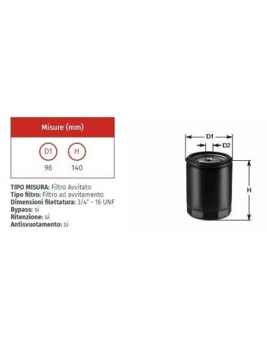 FILTRO OLIO CLEAN DO 225/B
