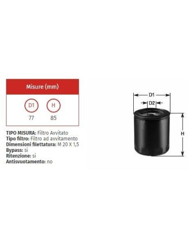 FILTRO OLIO CLEAN DO 324
