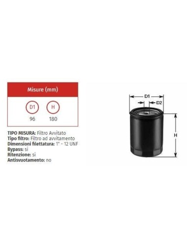 FILTRO OLIO CLEAN DO 265