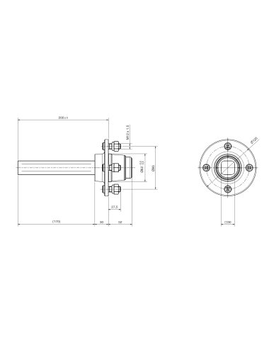 SEMIASSE QUADRO 30 MM
