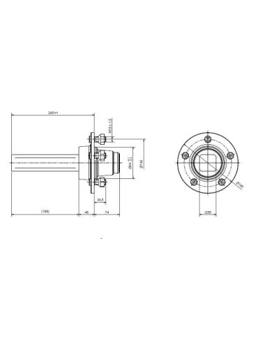 SEMIASSE QUADRO 50 MM
