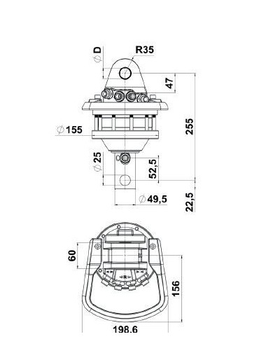 ROTORE IDRAULICO FR 35 AD ALBERO