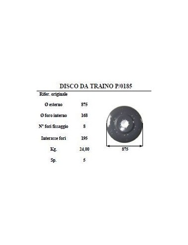 DISCO DA TRAINO PZ 185