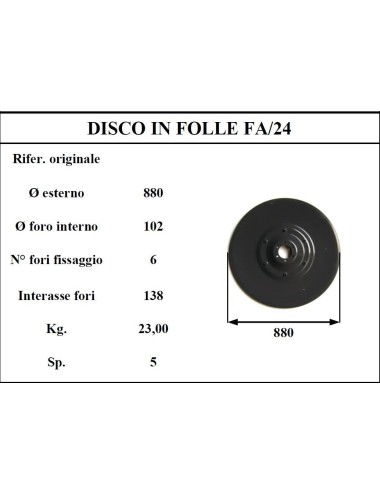 DISCO FOLLE FAHR KM24- KUHN 185