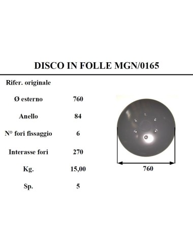 DISCO FOLLE MARANGON 165