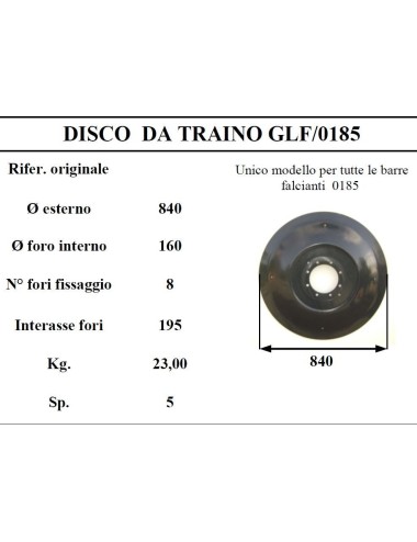 DISCO TRAINO GALFRE' 185