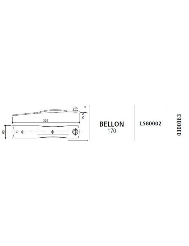 PIASTRA PORTACOLTELLI BELLON F/FC170