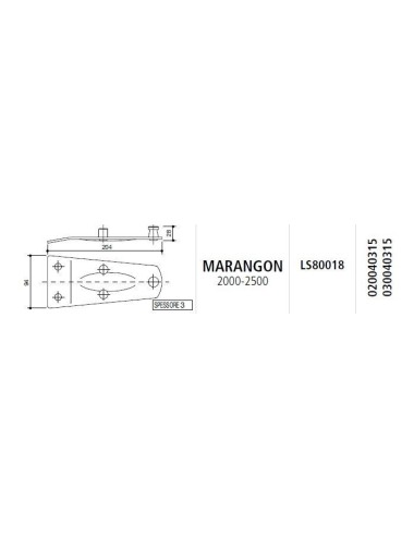 PIASTRA PORTACOLTELLO MARANGON