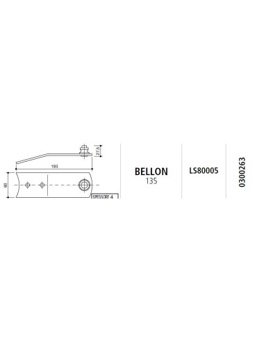 PIASTRA PORTACOLTELLO BELLON 135 FC
