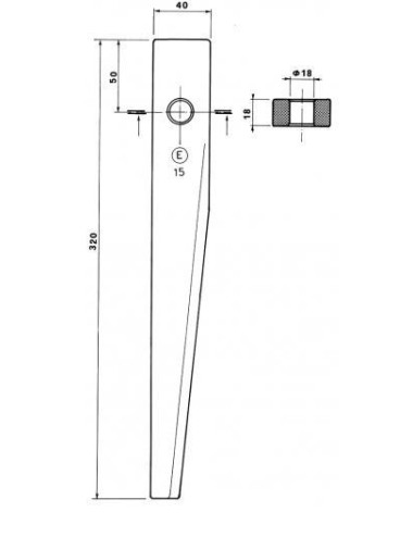 DENTE ROTOTERRA KUHN CORTO