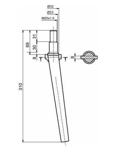DENTE ROTOTERRA MORENI CILINDRICO
