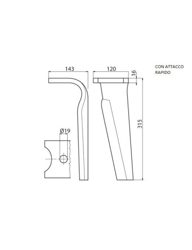 DENTE LAMA KHUN 120X16/19