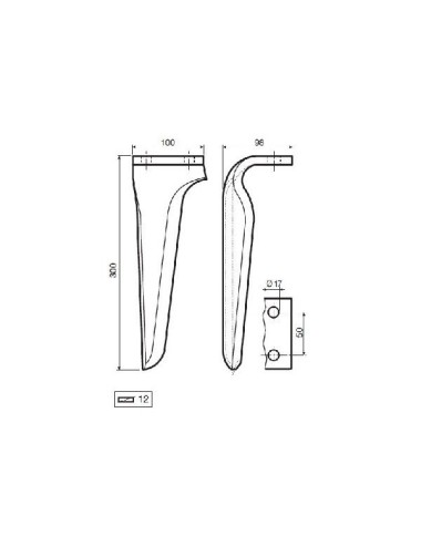 DENTE LAMA MORENI 100X12 INT.50