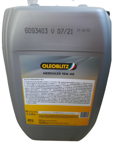 OLIO MOTORE HERCULES 15W40 LATTA 20LT