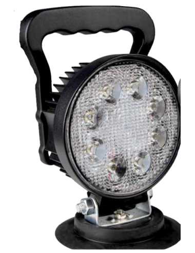 FARO LAVORO LED 8 LED C/MANIGLAIA E INTERRUTTORE