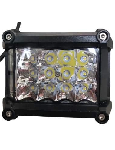 FARO LAVORO 12 LED FRONTALI + 7 LED AMBRATI STROBO