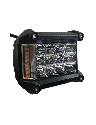 FARO LAVORO 12 LED FRONTALI + 7 LED AMBRATI STROBO