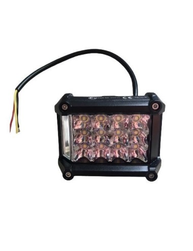FARO LAVORO 12 LED FRONTALI + 7 LED AMBRATI STROBO