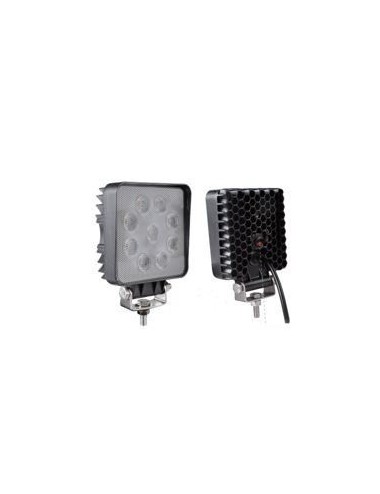 FARO LAVORO LED QUADRO 9 LED C/INTERRUTTORE