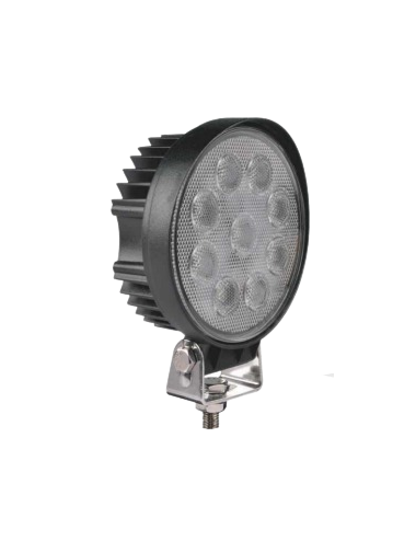 FARO LAVORO LED TONDO 9 LED C/INTERRUTTORE