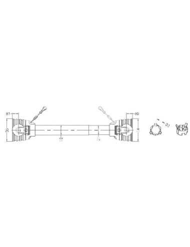 PROTEZIONE CARDANICA T.WS 2300 -  S15 - L.1400