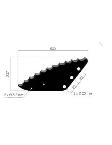 LAMA AGM CURVA 530 RIF.3 - RIPORTO AL TUNGSTENO