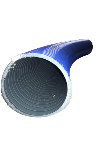 TUBO PLASTICA - GRIGIO/BLU D.120