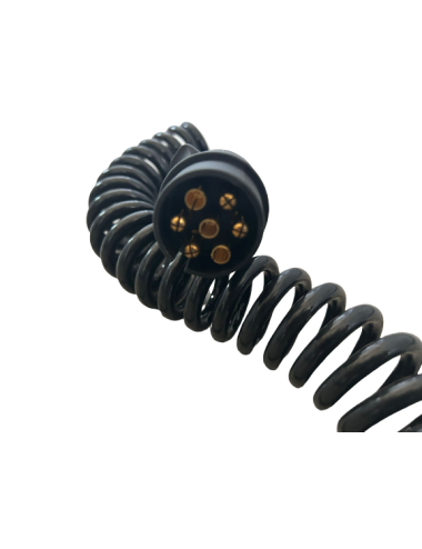 CAVO SPIRALATO 7X1 C/SPINE L.3000 - SPINA IN PLASTICA