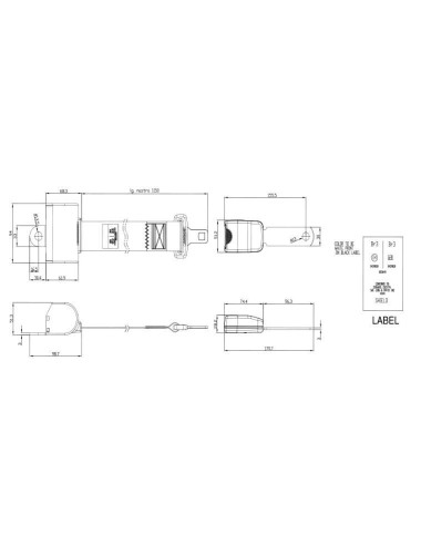 CINTURA DI SICUREZZA CON ARROTOLATORE
