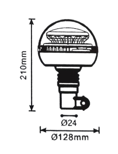 LAMPADA ROTANTE A LED TONDA